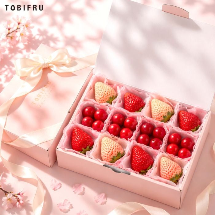 フルーツ宝石箱 さくらんぼ ＆ 紅白いちご